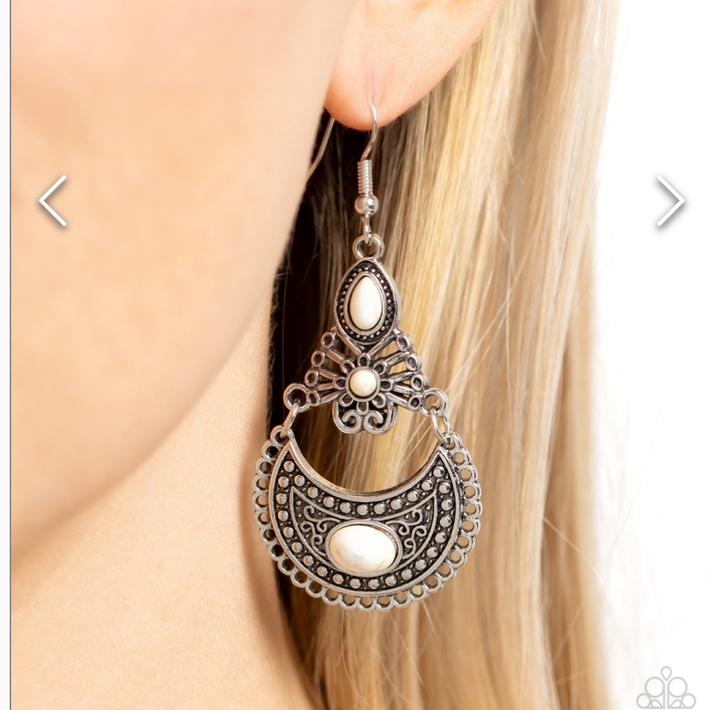 Sahara Samba White Earrings SALE